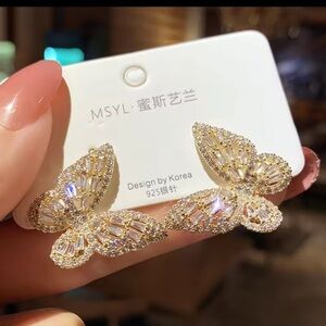 Gold Butterfly Earrings